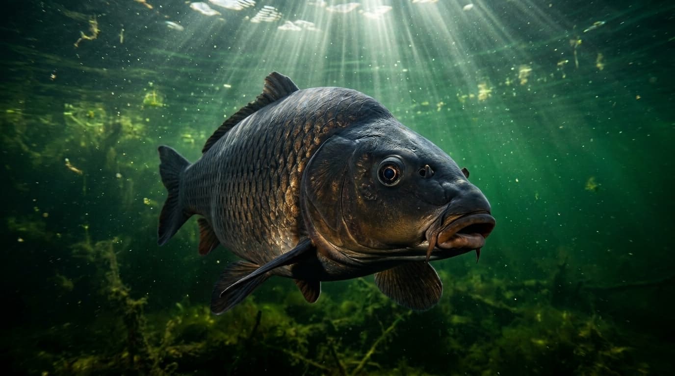 Karp w podwodnym świecie — łowisko komercyjne